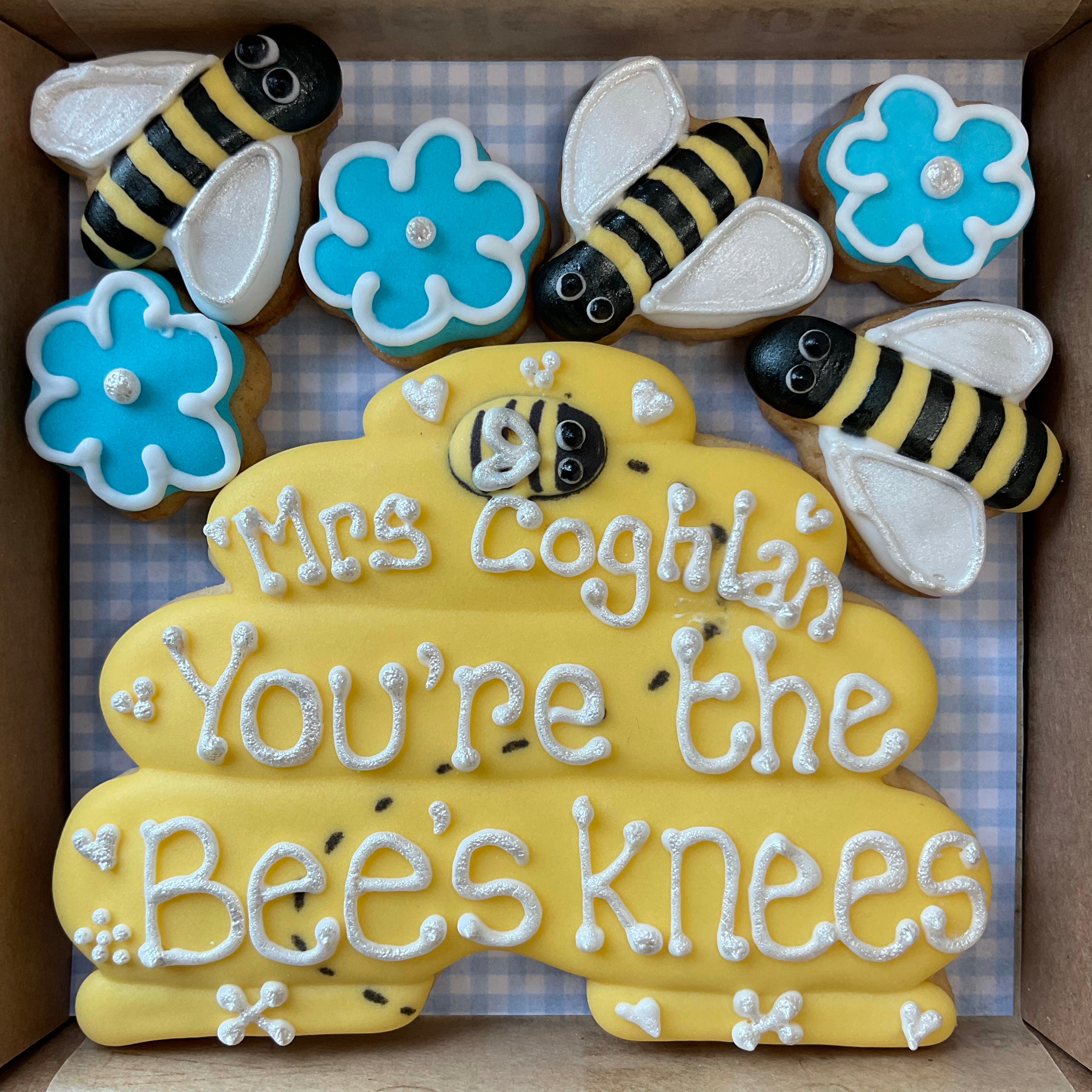 Bee Hive, Bees and Flowers small cookie box