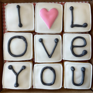 I love you Valentines Day Cookies