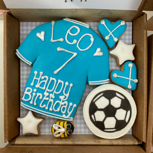 Football Shirt and Football Cookie box - Little Box of Joy