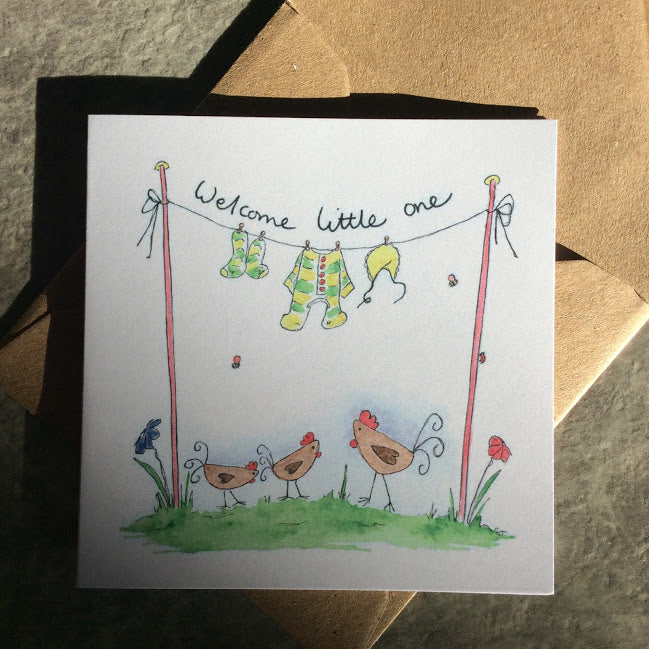 Welcome Little One greetings card